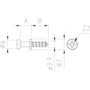 Europen spanmaat 7.0mm, voor 3mm gat, draadlengte 11mm