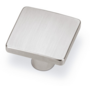 Knop WAVE geborsteld nikkel 80x80mm
