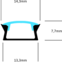 MC1407 2.0 mat zwart 300Leds 24V lengte: