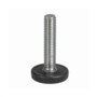 Stelvoet M6, geribbelde voet, draad M6x27mm