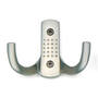 Jashaken RVS look, dubbele haak, 47x70mm, 25mm diep