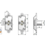 Oplegslot P2 vernikkeld penmaat 15mm links en rechts