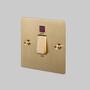 45A Dp Cooker Switch w/ Neon - Brass - Black Interior
