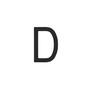 Huisletter D 100mm zwart
