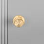 Fixed Door Knob/Single-Sided/Linear/Brass