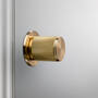 Fixed Door Knob/Single-Sided/Linear/Brass