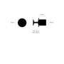 Fixed Door Knob/Single-Sided/Linear/Brass