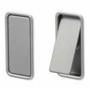 Inlaatgreep 60x30x10mm scharnierend, mat metallic aluminium