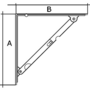 Plankdrager opvouwbaar / 200x200mm / staal wit gelakt