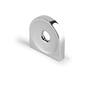Knop CIRCLE met gat, glans chroom 40x8x40mm, hartmaat 32mm