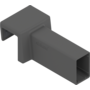 Dwarsrelinghouder Merivobox hoogte E met reling, Boxcap, E-