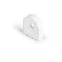 Knop CIRCLE met gat, mat wit 40x8x40mm, hartmaat 32mm
