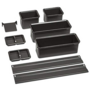 Youboxx set 3 antraciet voor Dispensa met 2 ophangrails