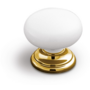 Knop METAL 847 verguld and wit 25mm