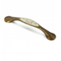 Greep antiek messing 178x22mm hartmaat 128mm