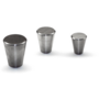 Knop diameter 20mm RVS geborsteld, conisch, hoogte 25mm