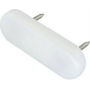 Glijnagel 44x16mm kunststof wit  met 2 stiften
