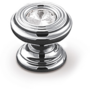 Knop 25mm, glans chroom met SWAROVSKI CRYSTAL inleg