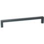 Greep 9x9mm hoh 128mm RVS look donker totale lengte 136mm
