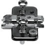 Kruismontageplaat excentrisch 0mm, met plug 11,5mm, Onyx