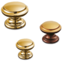 Knop METAL 846 brons geborsteld messing 35mm