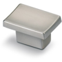 Knop BLOCK mat chroom 37x25mm, hartmaat 16mm