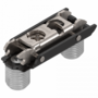 Montageplaat, recht Onyx zwart INPERS