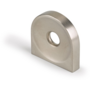 Knop CIRCLE met gat, geborsteld nikkel 25x8x27mm