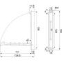 Jashaak uitklapbaar mat chroom, infrees 140x16mm/128mm