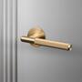 Fixed Door Handle/Single-Sided/Linear/Brass