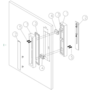 Glasdeurgreep 150x32x15mm mat zwart, per paar