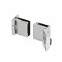 Glasdeurscharnier glans chroom met snapper,tot 6mm inliggend