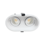 Palma Duo kantelbare inbouwspot rond wit + Triac driver