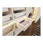 Garderobemand rotan 600 mm SOFT-CLOSE, Wit