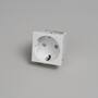 Schuko Socket Module/Type F/45Mm/White