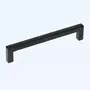 Greep mat zwart, 9x9mm, hoogte 28mm, hartmaat 128mm