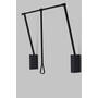 Garderobelift met dubbele soft close 560-950mm zwart