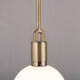 Forked Pendant/Brass/Medium Opal Globe