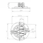 Bladverbinder rond 60mm, dikte 1,5mm vernikkeld