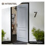 Huisnummer 7 XL hoogte 30cm RVS geborsteld