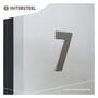 Huisnummer 7 XL hoogte 30cm RVS geborsteld
