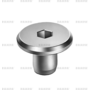 Busmoer M6x20mm, kop 19mm, staal verzinkt, SW 5