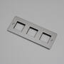 3G Wall Plate/Modules Only/Steel