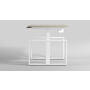 Square Enkel HS wit inclusief frame 1000-1500mm.