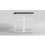 Square Enkel HS wit inclusief frame 1000-1500mm.