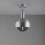 Forked Ceiling/Steel/Medium Steel Shade/Medium Smoked
