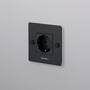 EU 1G Socket/Schuko Type F/w/ B+P Logo/Black