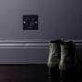 EU 1G Socket/Schuko Type F/w/ B+P Logo/Black