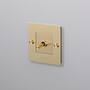 EU 1G Toggle Switch/w/ B+P Logo/Brass