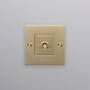 EU 1G Toggle Switch/w/ B+P Logo/Brass